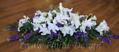 Blue Delphinium and Lily Tribute