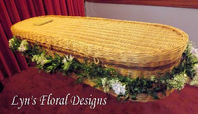 Wicker Casket Garlands