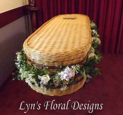 Wicker Casket Garlands