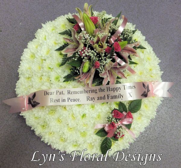 SYM04 - All Pink Funeral Wreath in Tustin, CA