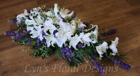 Blue Delphinium and Lily Tribute