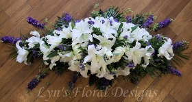 Blue Delphinium and Lily Tribute