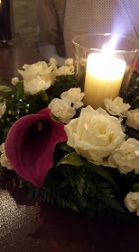 Calla Lily Rose Table Centre