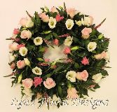 Pink and White Wreath